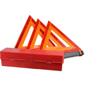 James King Safety Triangles, Kit Of Three Triangles In High-Density Plastic Case.  Part # KNG 1005 From Tracey Truck Parts.