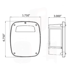 Automann LED LH Tail Light with Side Marker | # 571.LD503R44 from Tracey Truck Parts, Automann LED Truck Lights, LED Truck Lights, LED Truck Light,