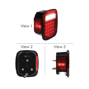 Automann LED LH Tail Light with Side Marker | # 571.LD503R44 from Tracey Truck Parts, Automann LED Truck Lights, LED Truck Lights, LED Truck Light,