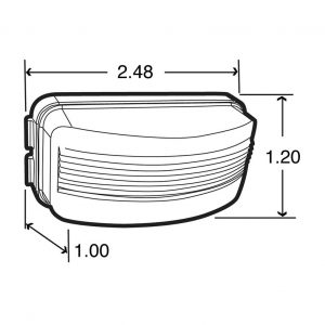 Truck-Lite LED Rectangular 15 Series License Plate Light. Part # 15205 . TTP Part # TL 15205 . From Tracey Truck Parts.