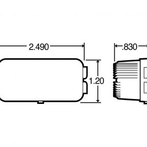 Truck-Lite Incandescent 15 Series Rectangular License Plate Light. Part # 15208 , TTP Part # TL 15208 . Truck License Plate Light.