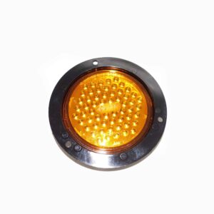 Truck Lite Super 44 LED, Yellow Round, 60 Diode Front Park/Return. Flange Mount. Part # TL 44224Y from Tracey Truck Parts.