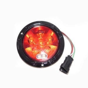 Trick Lite Super 44, LED, Round, Red/Clear 8 Diode Stop/Turn/Tail And Back Up, Black Flange MountPart # TL 44550R from Tracey Truck Parts.