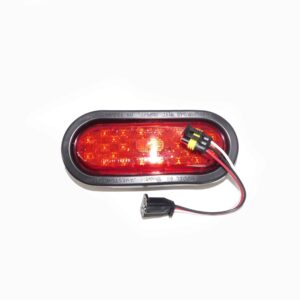 Truck Lite 60 Series, LED, Red Oval 26 Diode, Stop/Turn/Tail Black Grommet Mount. Part # TL 60050R from Tracey Truck Parts.