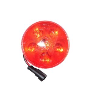 Truck Lite Super 44, LED, Red, Round, 6 Diode, Stop/Turn/Tail light. Part # TL 44353R from Tracey Truck Parts.