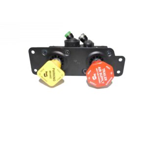 Bendix MV-3 Dash Valve1/4” Unthreaded Holes, 3/8” Push to Connect 90 Degree Elbows Parts # BW 802804 from Tracey Truck Parts