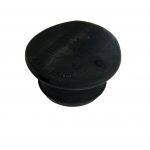 Freightliner Vent Plug Hubcap, Black Rubber. Replaces