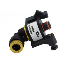 Bendix Supply Port End Cover Assembly. 90 Degrees, 3/8" PTC, Works On SMS-9700. Part # BW K073089 From Tracey Truck Parts Online Store.