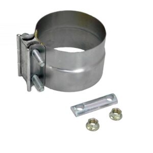 Alliance Exhaust Clamp. 4” Preformed Band Clamp W/ Gasket Torctite - Aluminized Steel Part # ABP N35 40PLAG from Tracey Truck Parts.