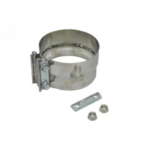 Alliance Exhaust Clamp. 5 Inch, Pre-Formed Band Clamp TorcTite, 304 Stainless Steel. Part # ABP N35 50PLS From Tracey Truck Parts