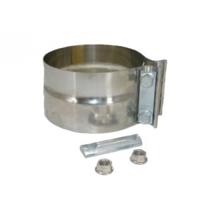 Alliance Exhaust Clamp. 5 In. Pre-Formed Band Clamp With Gasket TorcTite, 304 Stainless Steel. Part # ABP N35 50PLSG From Tracey Truck Parts
