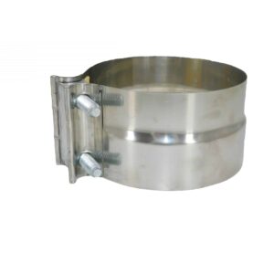 Alliance Exhaust Clamp. 5 In. Pre-Formed Band Clamp With Gasket TorcTite, 304 Stainless Steel. Part # ABP N35 50PLSG From Tracey Truck Parts