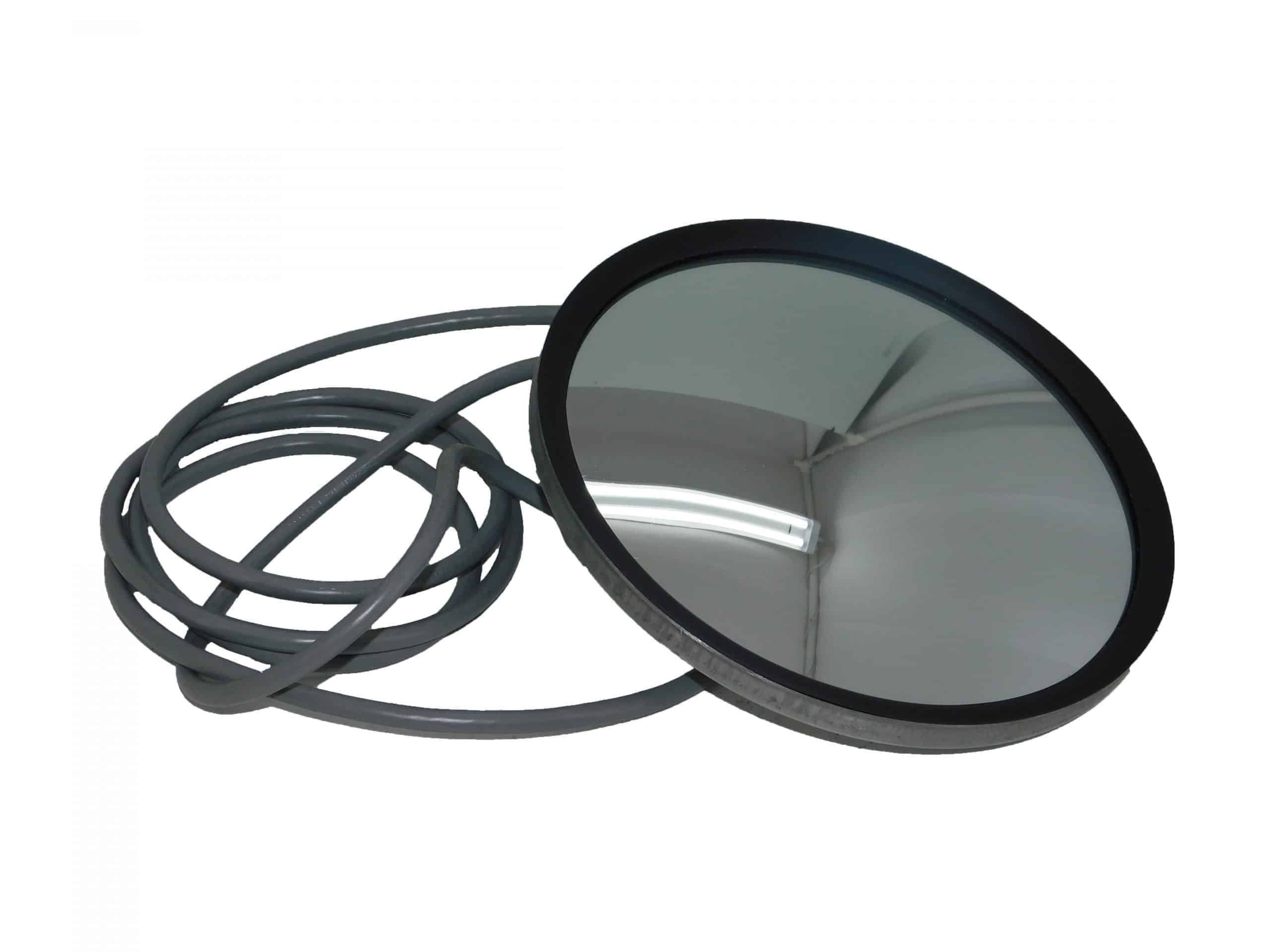 Alliance 7 1/2" Heated Offset Convex Mirror, Stainless Steel. Part # ABP N74B 12711 From Tracey Truck Parts, Heated Truck Mirror.