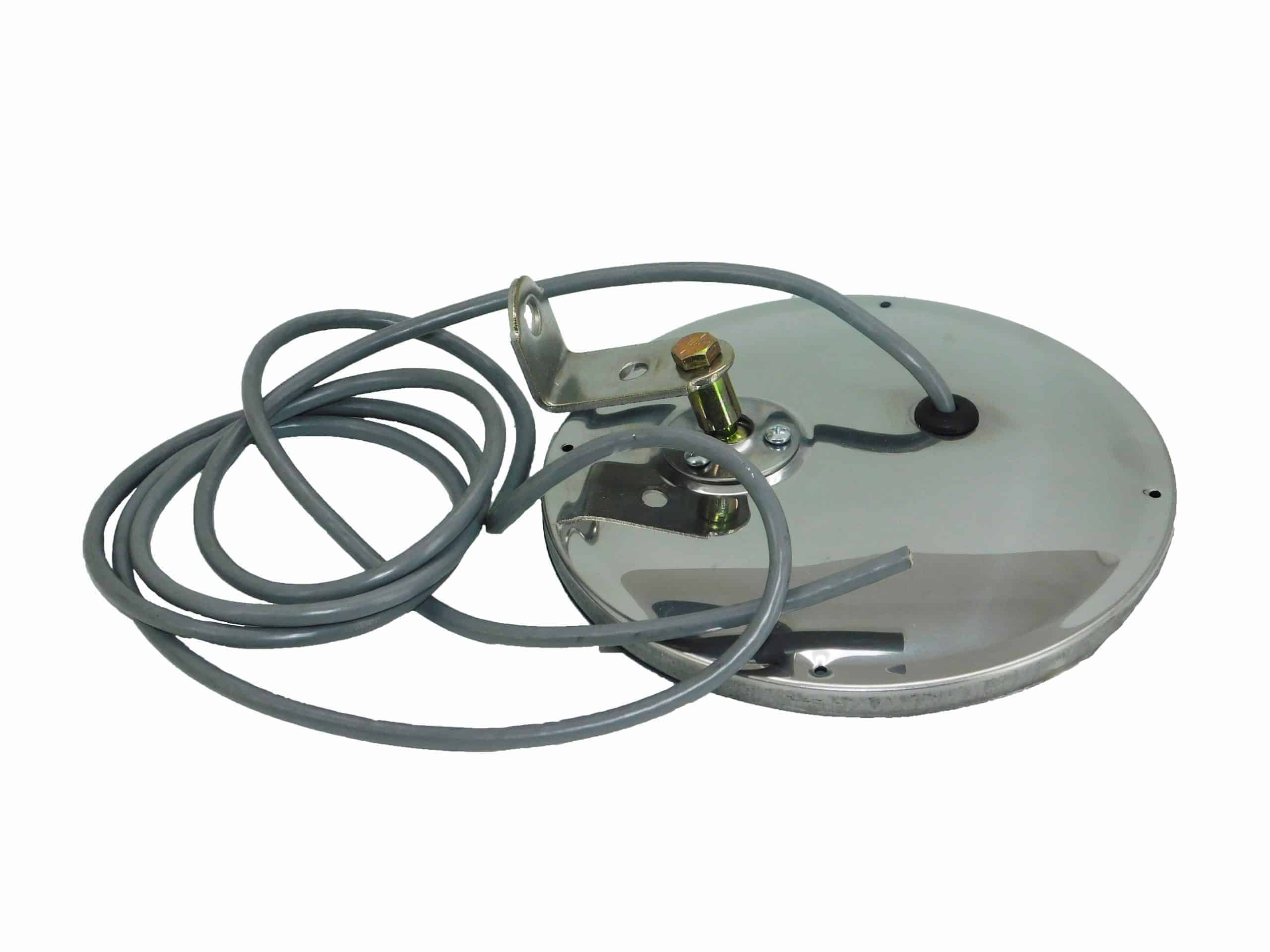 Alliance 7 1/2" Convex Mirror, Heated, Offset, Stainless Steel. Part # ABP N74B 12711 From Tracey Truck Parts Online Store.