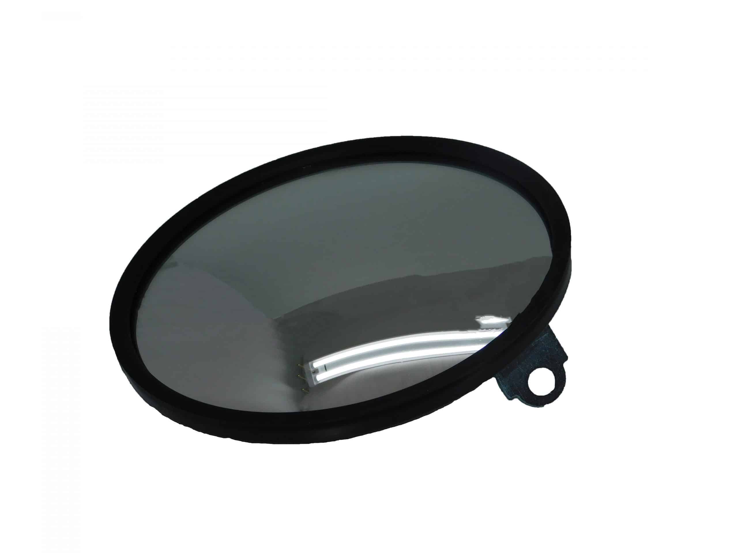 Alliance 7 1/2" Black Offset Convex Mirror. Replaces: GROTE 12172,  PHILLIPS 14-2301, Etc. Part # ABP N74B 12703 Mirrors For Trucks.