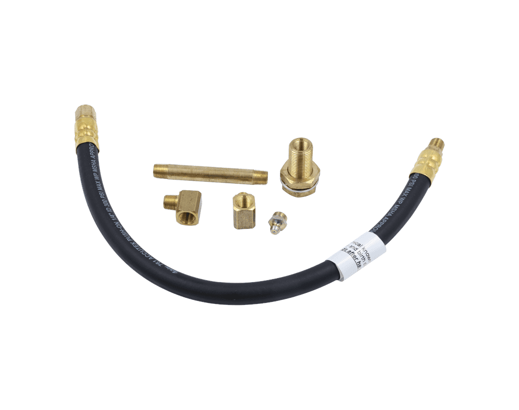 TTP Grease 16.25" Hose Kit. Brand: TTP, Color: Black, Popular Applications: All Makes. Part # TTP201SC15 From Tracey Truck Parts.