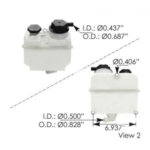 Automann Freightliner Power Steering Reservoir. Replaces OEM: A14-17941-000 . 4 Quart. Part # 575.1133 From Tracey Truck Parts.