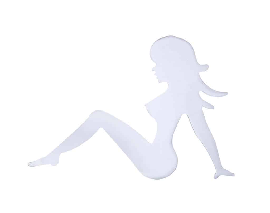 United Pacific 3" X 4-1/2" Chrome Sitting Lady Mud Flap Cutout - Facing Left. Mud Flap Cut Out For Trucks, Part # 10898 Mud Flap Cutout. Mud Flap Cut Out For Trucks, Part # 10898 Mud Flap Cutout, mudflap cutout, mud flap cut out, mud flap cut out for trucks, truck mud flap cutout, truck mud flap cut out, cutout for mudflap, cut out for mudflap, lady mudflap cutout, lady mud flap cut out, chrome lady mud flap cut out, mud flap cutouts, mud flap cut outs, mud flap accessories,