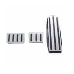 United Pacific Freightliner Black Insert Chrome Foot Pedal Set. Part # 70259 Trucker Accessories, Truck Accessories, Gas & Brake Pedal Set.