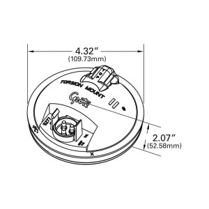 Grote Torsion Mount II 4" Red Stop Tail Turn Light. Part # GRO 53102 Truck Stop Light, Truck Tail Light, Truck Turn Light, Turn Light For Trucks.
